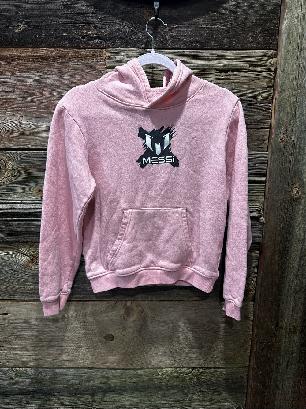Youth Large Messi Pink Hoodie